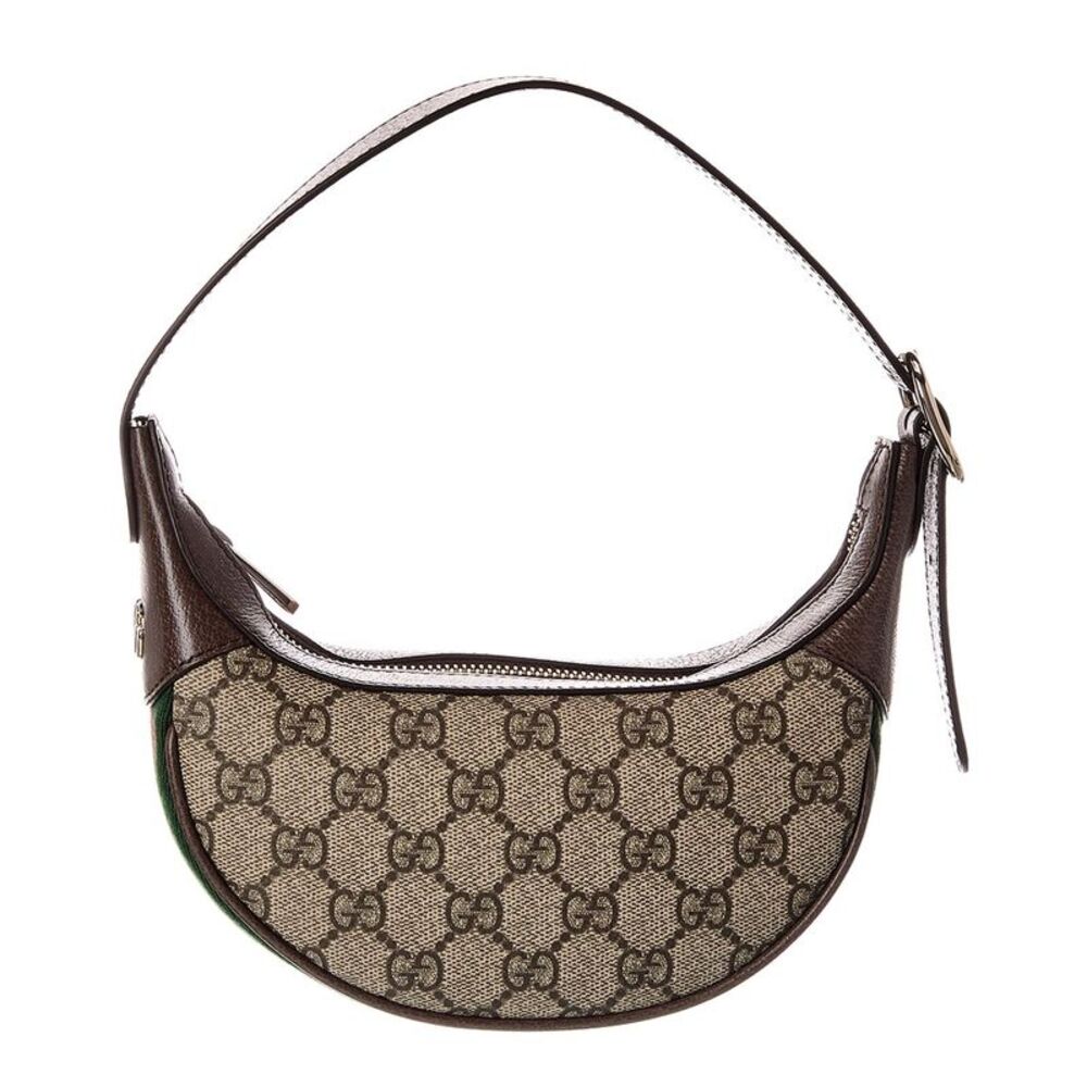 Gucci Ophidia Small Gg Supreme Canvas & Leather Hobo Bag, Beige